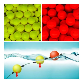 1 # -10 # Шарик-поплавок из пенополистирола, пенопластовый шарик, привлекающие внимание бобы, модифицированный шарик-поплавок, сферический буй, рыболовные снасти ярких цветов