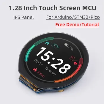 1,28-дюймовый IPS сенсорный экран 65K круглый ЖК-дисплей с интерфейсом SPI I2C, бесплатное демонстрационное руководство MCU, совместимое с Arduino STM32 Raspberry Pi Pico
