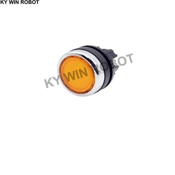 1 шт./лот Плоская головка A22-RLT-GE с крышкой выключателя света, кнопка сброса, желтая Электрическая головка