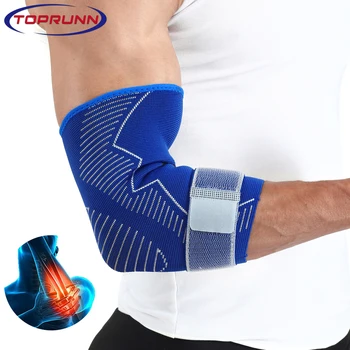 1 шт. Регулируемые компрессионные рукава для поддержки локтя с ремешком для бега, фитнеса, баскетбола, снятия мышечных повреждений, артрита