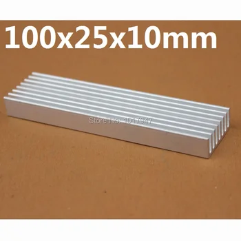 10 шт. лот Алюминиевый радиатор 100x25x10 мм Для теплоотвода светодиодных микросхем