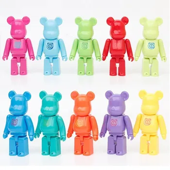 10 шт., Фигурки Bearbrick Bear @Brick, фигурки Медведя 11 см, модели из ПВХ, куклы для рисования, детские игрушки, подарки на День Рождения для детей