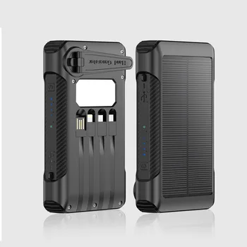 10000 мАч Портативный Банк Солнечной энергии QC3.0 PD 22,5 Вт Быстрое Зарядное Устройство Внешний Аккумулятор Poverbank Для iPhone 14 13 Xiaomi Huawei