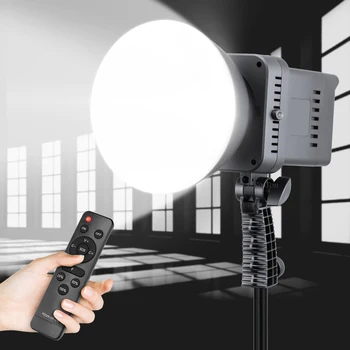 100W COB Studio LED Video Light Фотографическое Освещение 5500K CRI ≥95 С Дистанционным Управлением Для Прямой Трансляции Студийной съемки на открытом воздухе
