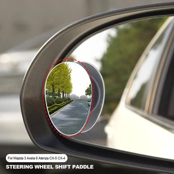 2 шт. Регулируемое на 360 ° Автомобильное Выпуклое зеркало заднего вида для заднего хода автомобиля Широкоугольные Зеркала для парковки автомобиля Без оправы HD Зеркало для слепых зон