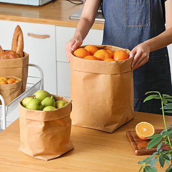 2 шт., сумка для упаковки в холодильник, классификация косметики, водонепроницаемая сумка из крафт-бумаги, кухонное хранилище для фруктов и овощей, b
