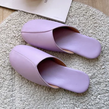 2022 домашние тапочки для женщин, летом носящих переносную гостиничную кожаную обувь PNT-038