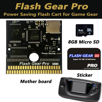 2023 Flash Gear Pro Энергосберегающая Флеш-карта с игровым картриджем PCB для Sega Game Gear GG System Long battery low power Shell