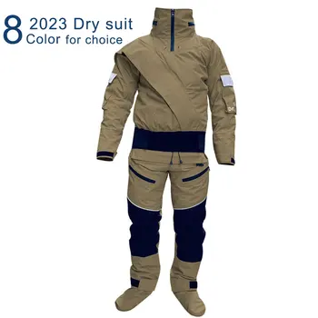 2023 Мужские сухие костюмы для каяка с капюшоном, цельный комбинезон для гребли, Водонепроницаемый костюм для спасения на каноэ в холодной воде