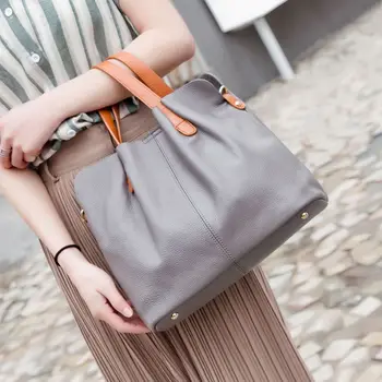 2023 Новая женская сумка контрастного цвета, сумка для пикника, сумка через плечо, сумка-мессенджер большой емкости, портативная сумка-тоут