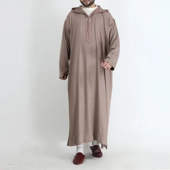 2023 Новый мусульманский Длинный халат в этническом стиле Ближнего Востока с капюшоном