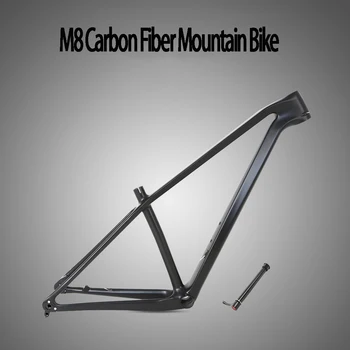 29ER M8 Mtb Mountain XC Велосипедная Полностью Карбоновая Рама Дисковый Тормоз с Осью 12x148 мм Внутренняя Направляющая Велосипедная Рама