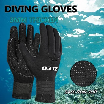 3 мм неопреновые перчатки для дайвинга, черные мужские и женские нескользящие перчатки для плавания, подводное плавание, серфинг, теплые перчатки для дайвинга
