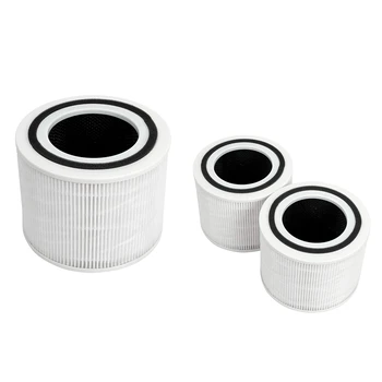 3 Упаковки Белого Фильтра для очистки воздуха, Пластиковый Фильтр для очистки воздуха 3-В-1 True HEPA, Core300-RF, Для LEVOIT Core 300