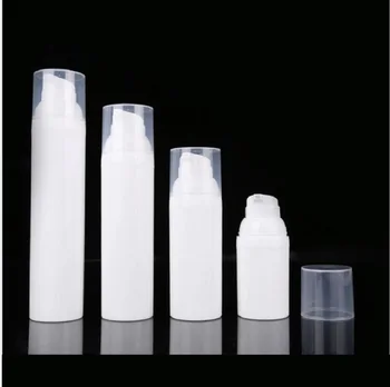 30 Мл белая пластиковая безвоздушная бутылка с прозрачной крышкой лосьон/эмульсия/тональный крем/сыворотка/эссенция/жидкий гель-тонер баланс косметическая упаковка