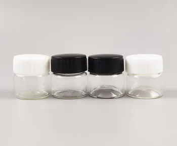 50 x 5g Мини-прозрачная стеклянная банка для крема с пластиковыми крышками 5cc мини-стеклянные контейнеры для косметической упаковки Мини-стеклянная банка для макияжа