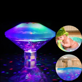 7 Цветов Погружной светильник для сада, бассейна, Алмазный светодиодный подводный светильник, Детский фонтан, спа, ванная комната, водонепроницаемый
