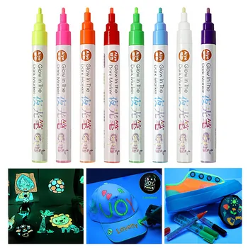 8цветный Хайлайтер, художественный маркер, светящаяся ручка для рисования, доска для письма, детские канцелярские принадлежности для рисования, холст ручной работы, сделай сам
