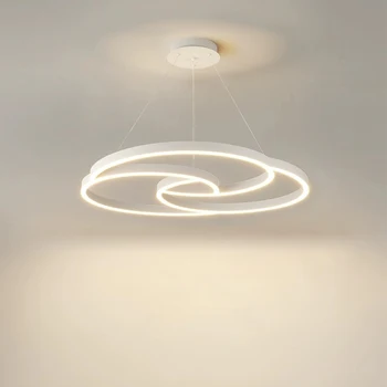AiPaiTe современная гостиная черно-белая круглая люстра Минимализм столовая спальня светодиодная люстра