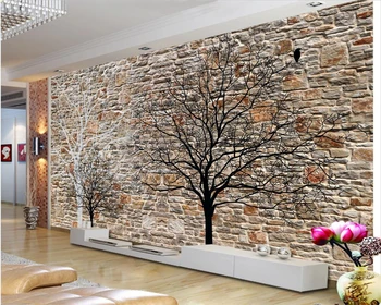 beibehang Пользовательские современные новые обои для украшения спальни и гостиной, абстрактный фон с деревом, обои papel de parede