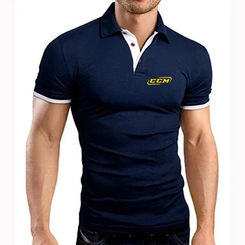 CCM 2023, Модная футболка Поло для мужчин, Сельма, Деловые поло для бега, Воротник-поло с короткими рукавами, Дышащая блузка на пуговицах, Летняя одежда