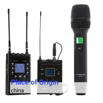 E-IMAGE MTR-S5 Двухканальная беспроводная микрофонная система UHF с истинным разнообразием для зеркальной камеры видеокамеры