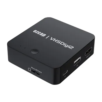 Ezcap181 Композитный CVBS AV Видеомагнитофон VHS Дигитайзер DVD-плеер TV Box Запись На USB флэш-диск TF, ПК не нужен, петля HDMI
