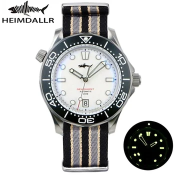 Heimdallr Titanium 007 Sea Ghost NTTD Мужские часы для Дайверов 20ATM NH35A Механизм с Автоподзаводом C3 Светящийся Синий Черный Белый Циферблат
