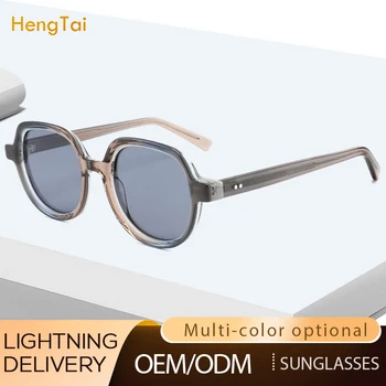 Hengtai 2022 Новая форма, итальянский дизайн, ацетатные оправы для солнцезащитных очков, поляризованные UV400, унисекс, мужские, женские очки, готовый запас