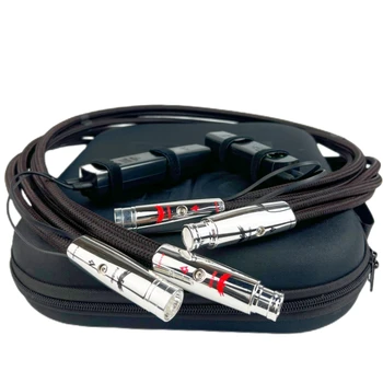 HiFi Соединительный кабель FireBird XLR Balance Audio Solid PSS с сердечником из чистого Серебра и красным Сплошным медным штекером Пара