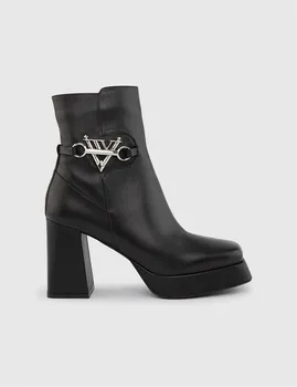 ILVi-Женские ботинки из натуральной кожи ручной работы Diaz, черная кожа, Женская обувь на каблуке, осень/Зима 2022