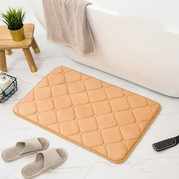 Inyahome Быстросохнущий коврик для ванной комнаты, стираемый в машине Мягкий и удобный коврик для ванной с эффектом памяти, коврик для ванной