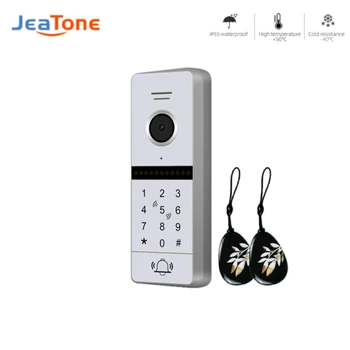 Jeatone 4-Проводной Видеодомофон Для Видеодомофона, Разблокировка Паролем, Пролистывание 4Pin Вызывной Панели FHD 1080P IP65 Водонепроницаемый 84207