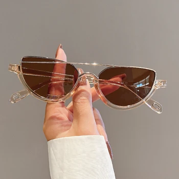 KAMMPT Винтажные Полукруглые Солнцезащитные очки Для Мужчин И Женщин 2022, Модные Ретро Очки ярких Оттенков, Композитный Дизайн, Солнцезащитные Очки UV400