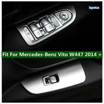 Lapetus Подлокотник Подъем Окна Кнопка Управления Опусканием Декоративная Накладка Для Mercedes-Benz Vito W447 2014-2021 Хром Матовый