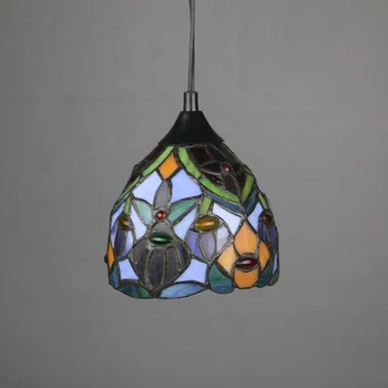 LongHuiJing 6-дюймовый подвесной светильник в стиле Тиффани, настольный светильник