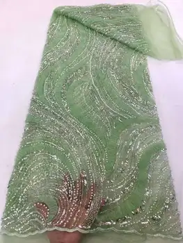 mccarthy 2023, Новейшие роскошные кружевные ткани, нигерийская кружевная сетка С вышивкой, Кружевная ткань с 3D бисером, свадебная кружевная ткань