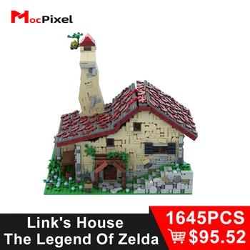 MOCPIXEL Строительные Блоки Zelda Breath Of The Wild Архитектура Link's House Кирпич Детские Развивающие Игрушки Подарки для детей и Взрослых MOC