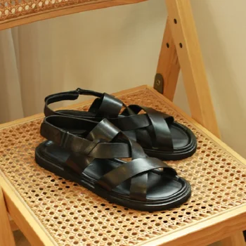 New zapatos para hombres chaussure hommes sandalias de cuero genuino sandals for men