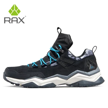 RAX-Botas de senderismo impermeables para hombre, zapatos de senderismo de cuero genuino, botas tácticas, botines para exterior,