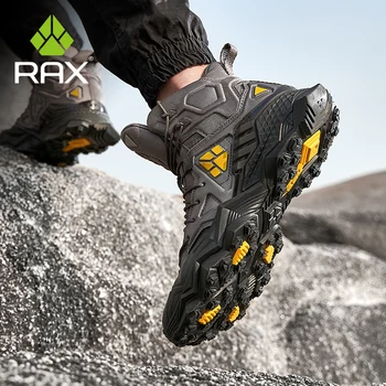 RAX/Мужская походная обувь, горные треккинговые ботинки высокого качества, модные уличные повседневные зимние ботинки