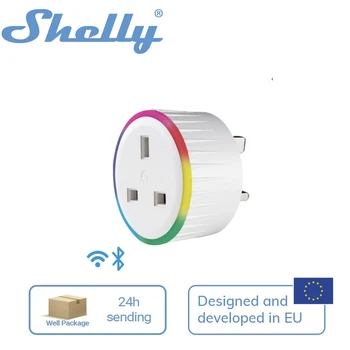 Shelly Plus Plug S ВЕЛИКОБРИТАНИЯ Управляйте источниками питания Светодиодной индикацией 12A Следите за текущим состоянием энергопотребления Встроенный Webserve