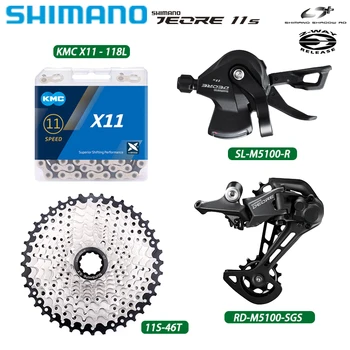 SHIMANO DEORE 11S Groupset SL-M5100 M5100SGS 11S Переключатель переключения передач для горных Велосипедов 11V KMC X11 Цепь SUNSHINE Маховик 42T/46/50/ Комплект переключения 52T