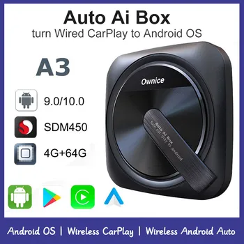 Timethinker A3 Мультимедиа Видео Aibox Android Auto SMART Беспроводной Адаптер Carplay Для Iphone Pioneer MAHINDRA Alturas G4 Marazzo