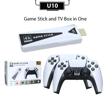 Tolex U10 4K Game Stick Ретро Игровая консоль Android 7,1 TV Box 2,4 G Беспроводной Контроллер HD Выход PSP PS1 Игровые Подарки Для Детей