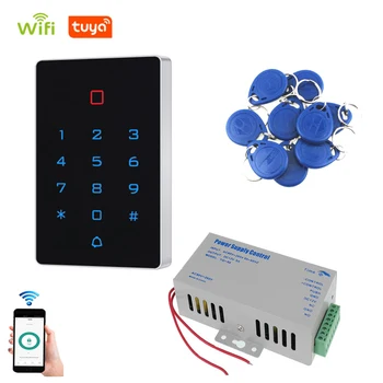 WIFI Tuya Smart 125 кГц Автономная RFID-клавиатура + блок питания 3A + 10 меток в качестве контроллера доступа к входной двери