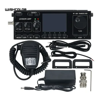 Wishcolor MCHF V0.6.3 КВ SDR-трансивер QRP-трансивер любительского радиолюбителя (прозрачные/ черные кнопки) С блоком питания + микрофон