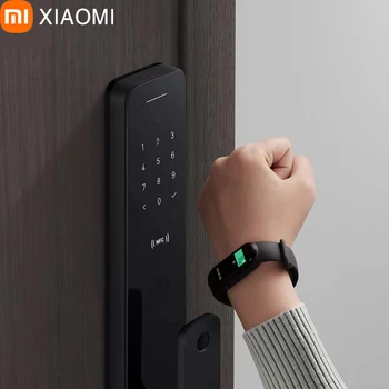 Xiaomi Электронный Дверной замок Модный Bluetooth Цифровой Homekit App Дистанционная Разблокировка/Биометрический отпечаток пальца/Смарт-карта/Пароль/Ключ