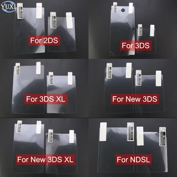 YuXi Top Bottom HD Прозрачная Защитная Пленка Surface Guard Cover Для NDSL для 2DS New 3DS XL LL Прозрачная Защитная Пленка Для экрана