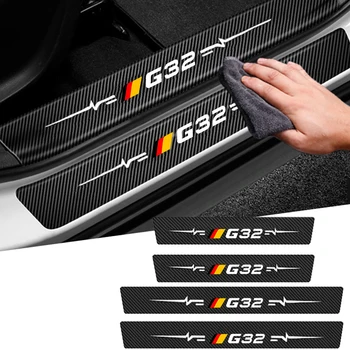 Автомобильные наклейки для BMW G32 с логотипом 6 серии, Защита от царапин, Защита порога, Защита от порога, Аксессуары для укладки из углеродного волокна